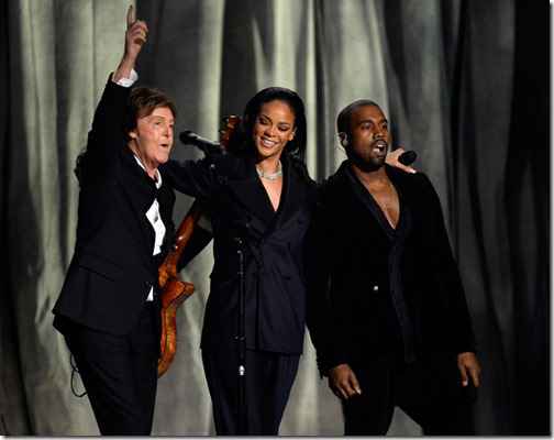 music-grammys-2015-rihanna-paul-mccartney-kanye-west